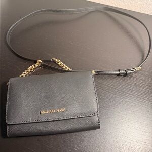 Michael Kors Black and Gold Crossbody Bag